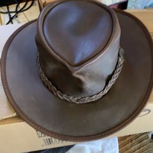 Barmah Leather Cattle Hat